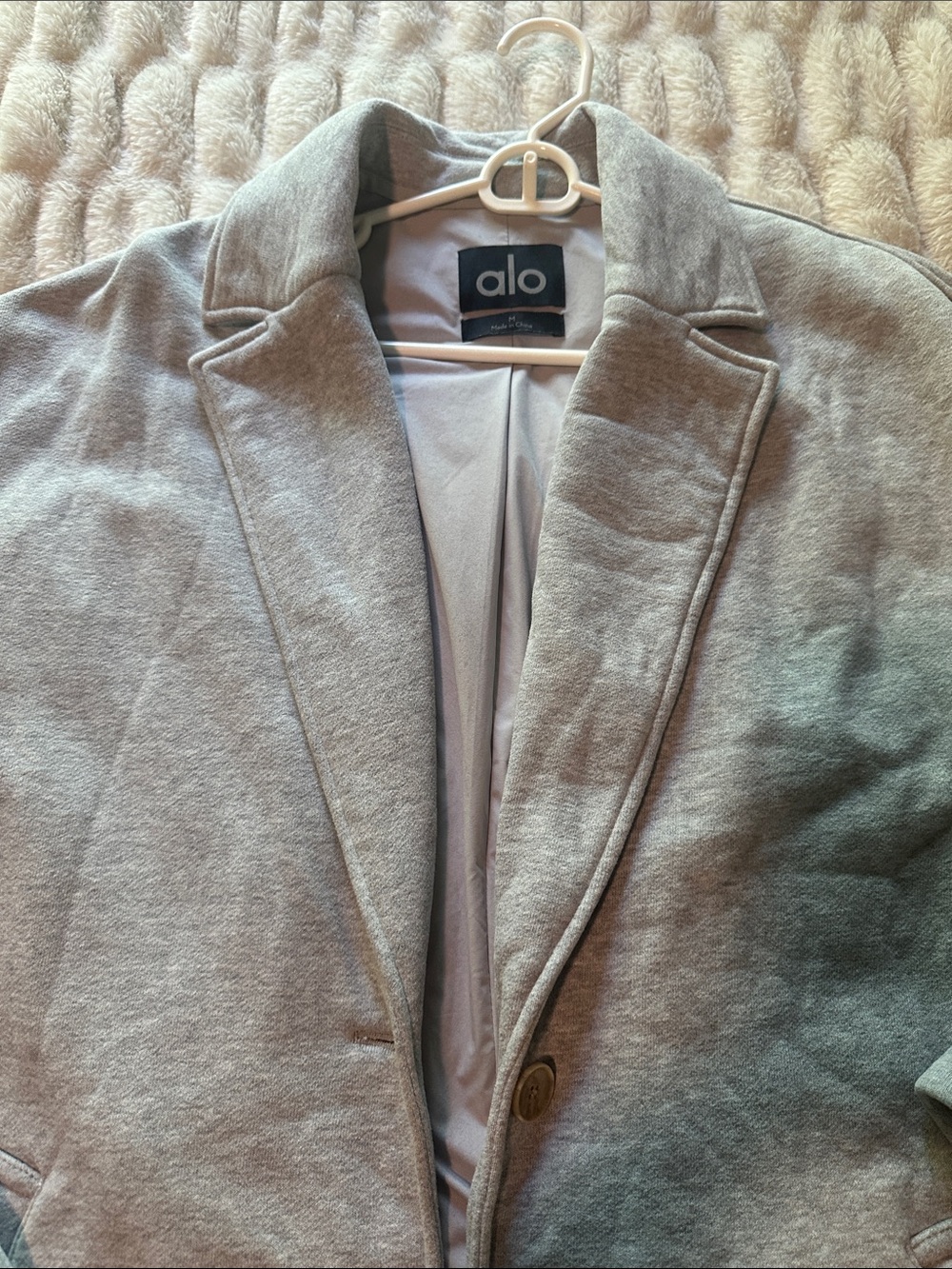 ALO Yoga Light Gray Longline Trench Coat - Picture 2 of 10